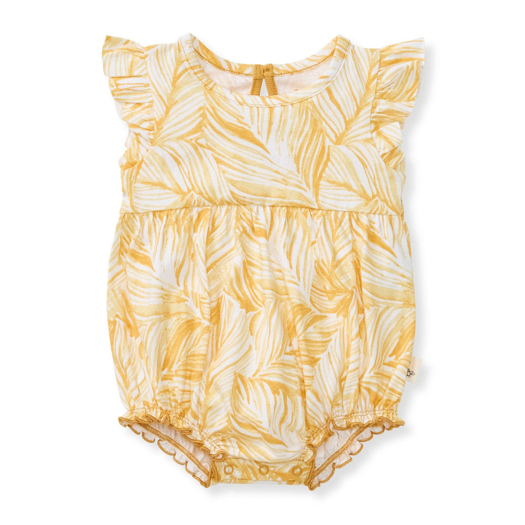 Leafy Jungle Bodysuit: Golden Sunset / 24 Months