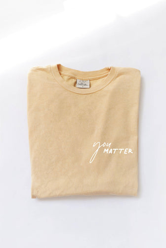 YOU MATTER Front & Back Mineral Graphic Top