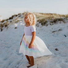 Kids Lavender Pastel Rainbow Hi Lo Spring Summer Dress
