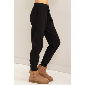 Mid-Rise Drawstring Jogger Pants