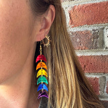 Pride Earrings - Rainbow Acrylic Earrings 