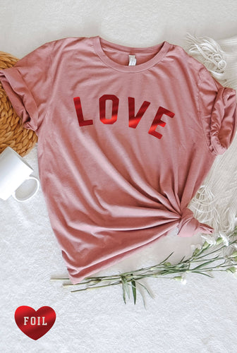 LOVE Foil Graphic T-Shirt