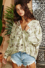 Blushed Tie-dyed Oversized Shacket