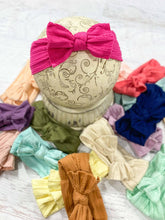 Cable Knit Bow Headbands: Maroon