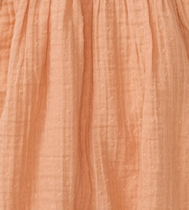 Dotted Muslin Jumpsuit: Peach Puff