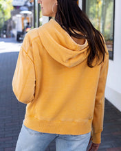 Vintage Washed Fleece Hoodie in Washed Mustard