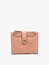 WL2228 Melody Quilted Zip Top Wallet: Khaki