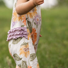 Sweet Sunflowers Jumpsuit: Eggshell