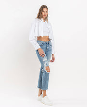 HIGH RISE SLIM STRAIGHT JEANS