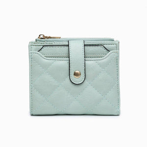 WL2228 Melody Quilted Zip Top Wallet: Khaki