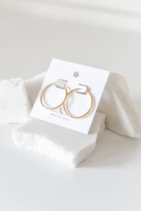 18k gold plated Michelle hoops -earrings- hypoallergenic