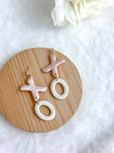 XO Drop Earrings - Powder Pink & Pearl