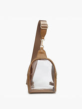 M2436CR Ellen Clear Sling Bag w/ Removable Guitar Strap: Silver