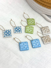 Madeline Tile Hoops: Limeade