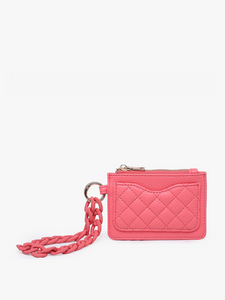 Rhodes Quilted Wallet w/ Chain Bangle: Navy