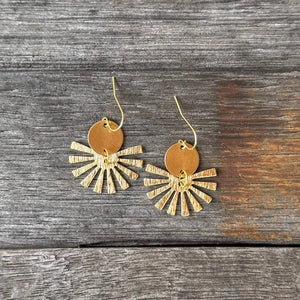 Sunshine Drops - Raw Brass Earring