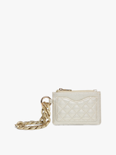 Rhodes Quilted Wallet w/ Chain Bangle: Navy