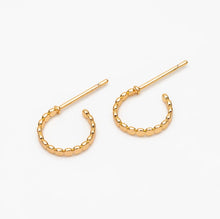 The Ali gold plated dainty hoop studs- hypoallergenic