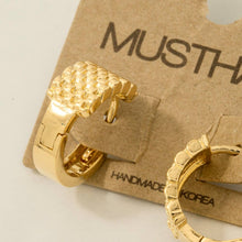 Gold Dipped Simple Flat Hoop Earrings