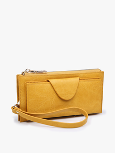 WL0004RF Kyla RFID Wallet w/ Snap Closure: Dark Rose