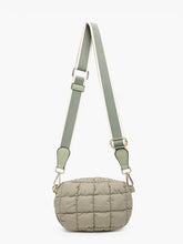 Mabel Quilted Nylon Belt Bag w/ Guitar Strap: Pewter