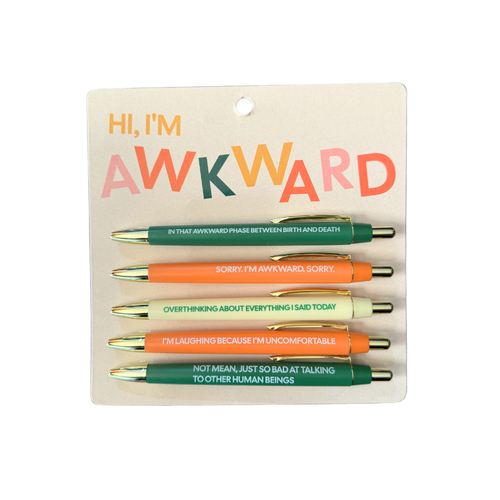 Awkward Pen Set (funny, gift, pens, spring, stationery)