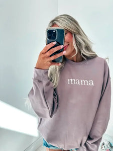 Mama Paragon Embroidered Graphic Crewneck