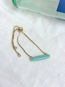 Caroline Adjustable Bracelet - Spring: Cyan