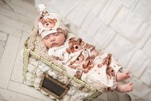 Infant Brown Teddy Bear Baby Gown: 0-3 Months