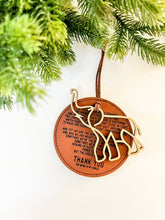 Unbreakable Circle of Sisterhood Leather and Wood Ornament: Black Leather + Gold + Gold Wooden Elephant