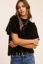 Velvety Puff Fall Winter Short Sleeve Top