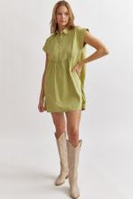 Acid Wash Denim Button Front Dress