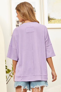Half Sleeve Relaxed Pocket Blouse: Mint Green / S