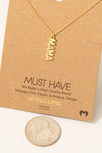Gold Dipped Flat Mama Pendant Necklace