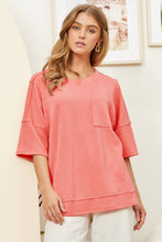 Half Sleeve Relaxed Pocket Blouse: Mint Green / S