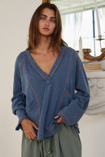 Deep V-nekline Oversized Top: Coffee / S-M-L (2-2-2)