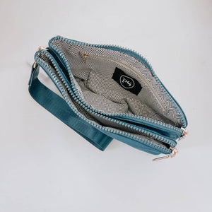 Cove Double Zip Nylon Wristlet Wallet Wholesale: Black