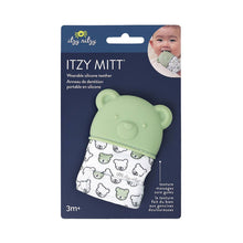 Itzy Mitt™ Silicone Teething Mitts: Sage Bear