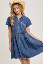 Denim Button Down Shirt Mini Dress