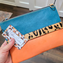 Luca Leather and Hair on Hide Wristlet Clutch Crossbody Bag