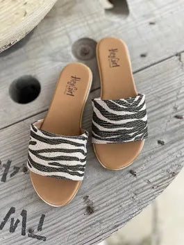 Corky's Graceful Black Zebra Sandal