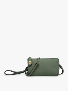 Kendall Crossbody/Wristlet w/ Twist Lock Closure: Army Green