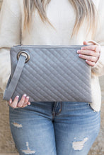 Oversized Quilted Wristlet Clutch
