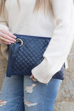 Oversized Quilted Wristlet Clutch