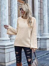 Long Bell Sleeve Knit Sweater (Ivory)
