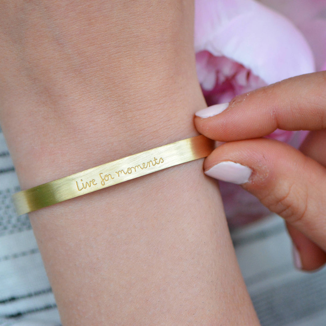 Live For Moments - Bracelet Cuff Jewelry