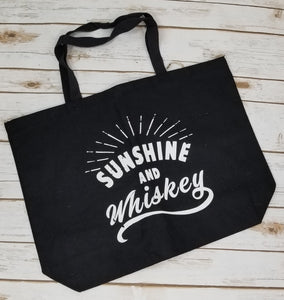 Sunshine & Whiskey Canvas Tote Bag