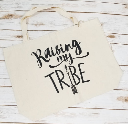 Raising My Tribe Canvas Tote Bag