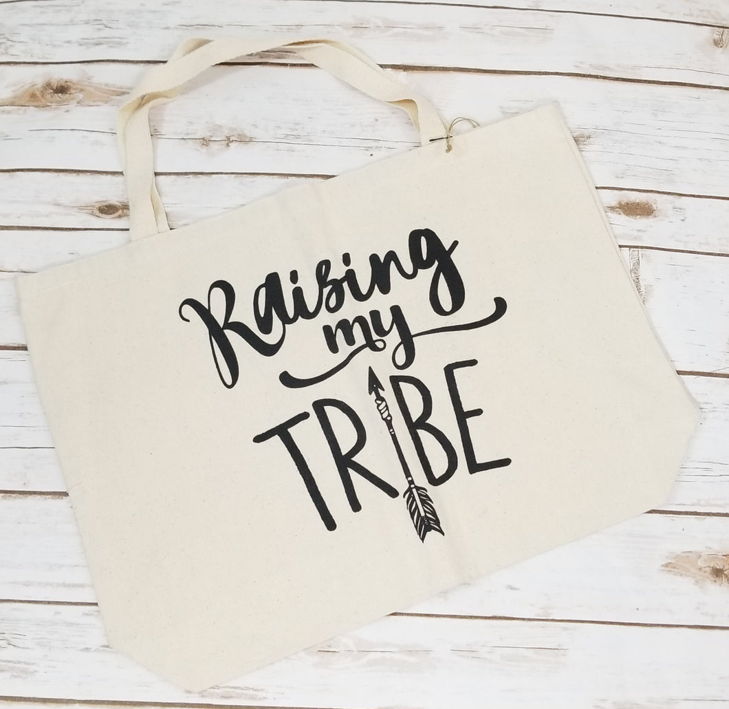 Raising My Tribe Canvas Tote Bag