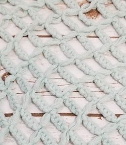 Square Open Knit Infinity Scarf - MINT